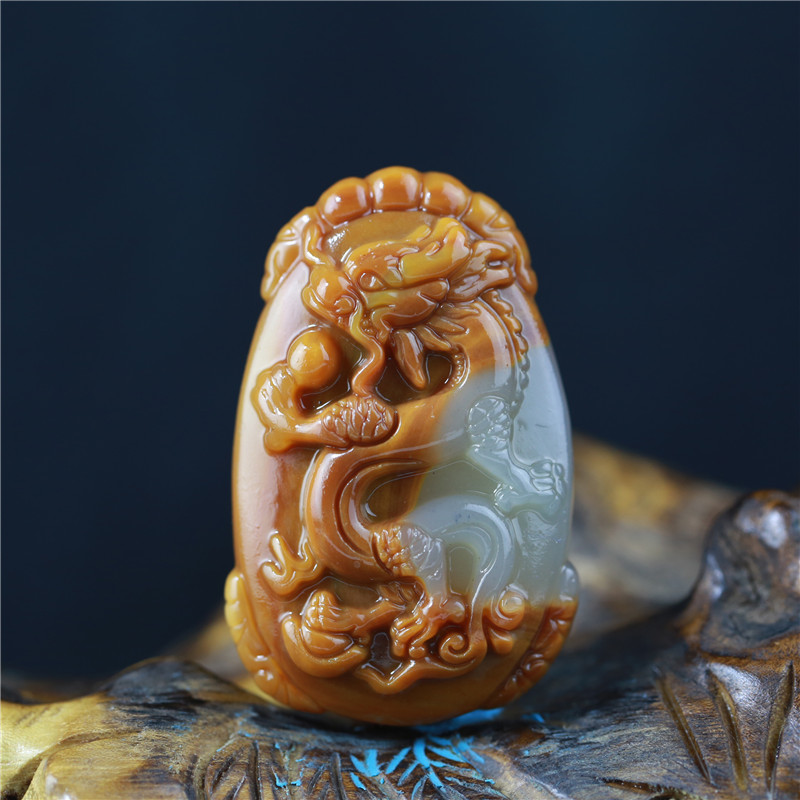 精美的现代黄龙玉雕艺术品（二十七）