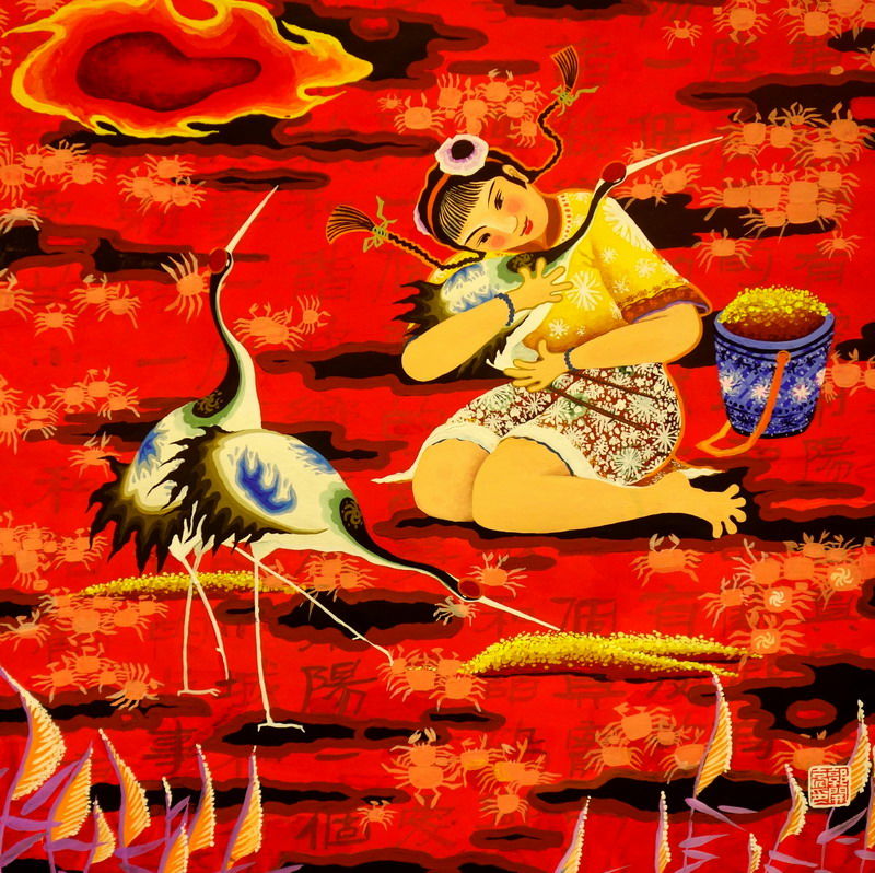 色彩丰富的江苏农民绘画艺术作品（三）