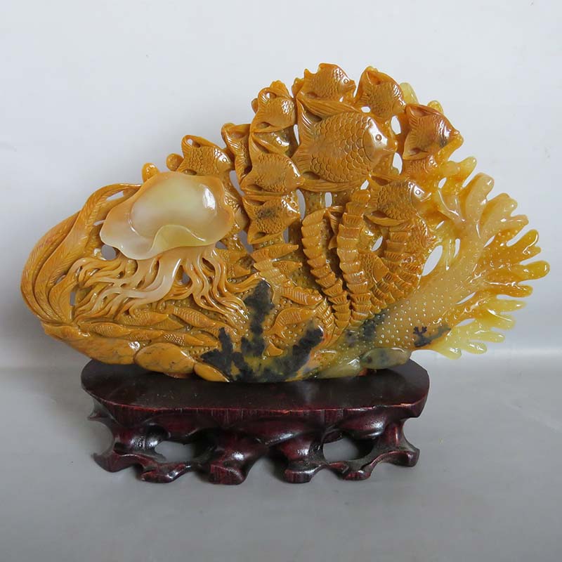 精美的现代黄龙玉雕艺术品（二十七）