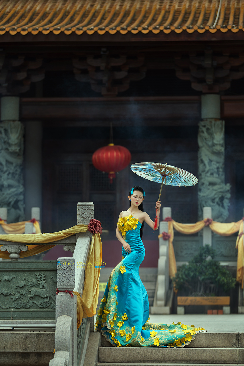 烟影如画古风美女摄影艺术作品