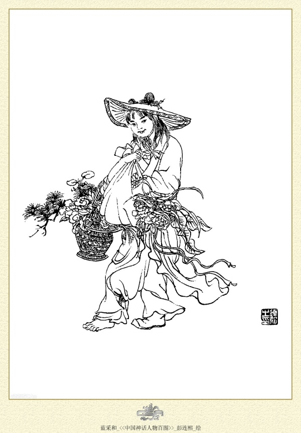 中国神话人物百图白描作品（一）