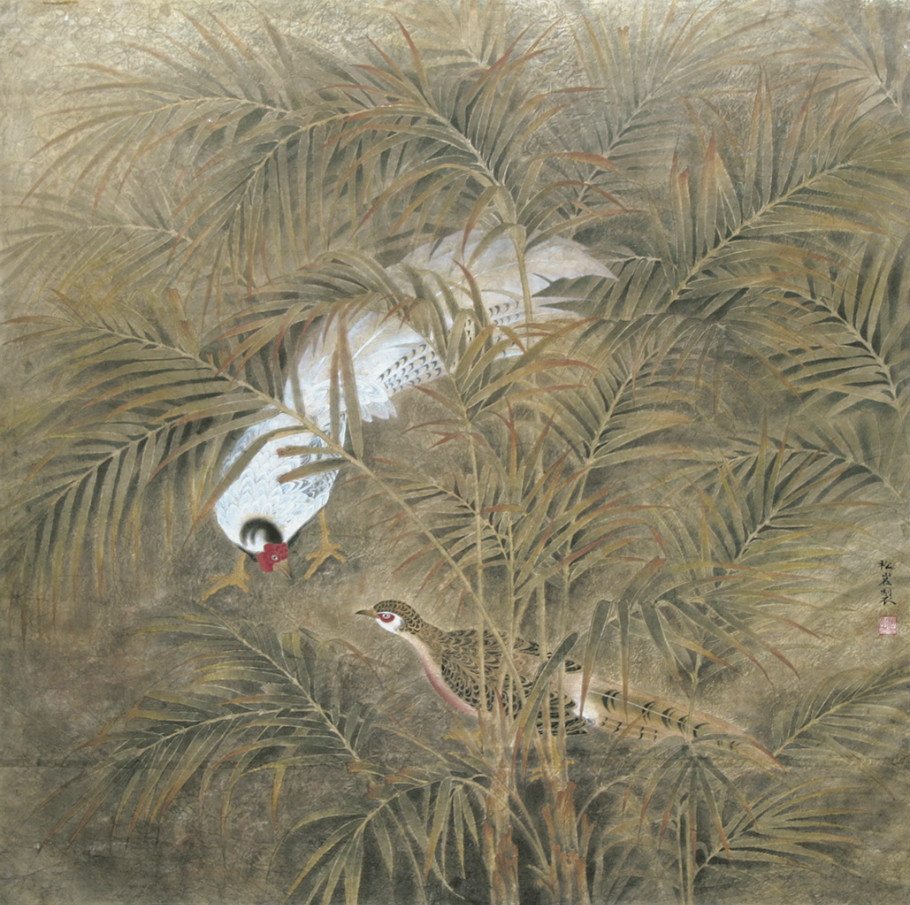 女画家赵松岩工笔花鸟画艺术作品（一）