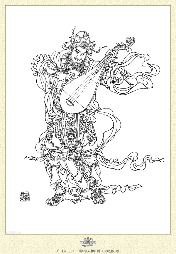 中国神话人物百图白描作品（一）