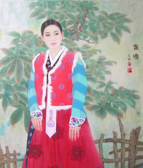 郝大欣工笔重彩人物画（二）