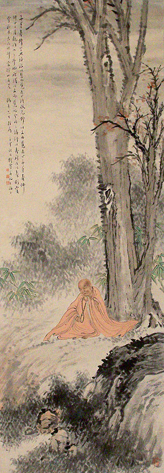 清末画家沈景乾佛像主题绘画艺术作品