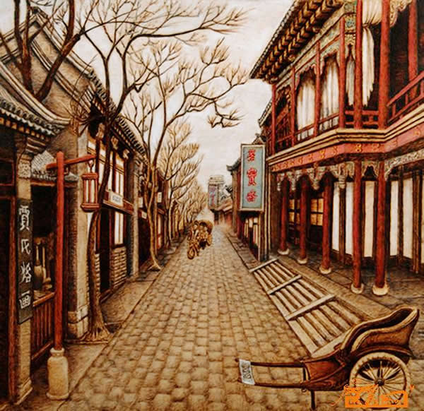 贾书辰的精美烙画艺术作品