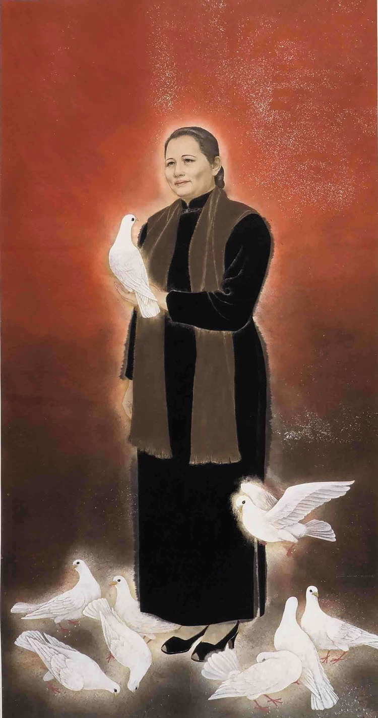 蒋采苹创意重彩画艺术作品