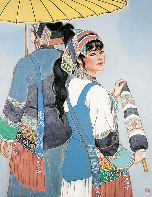 蒋采苹创意重彩画艺术作品