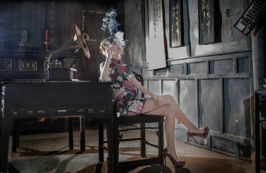 追忆旧时光旗袍美女摄影艺术作品