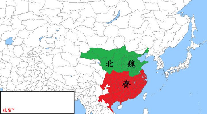 中国历代版图--南北朝至唐朝