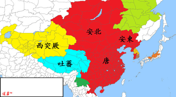 中国历代版图--南北朝至唐朝