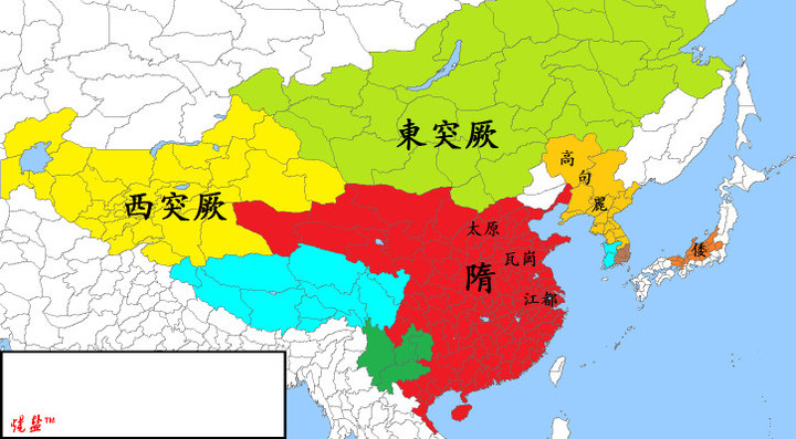 中国历代版图--南北朝至唐朝