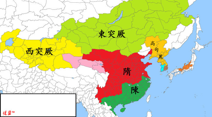 中国历代版图--南北朝至唐朝